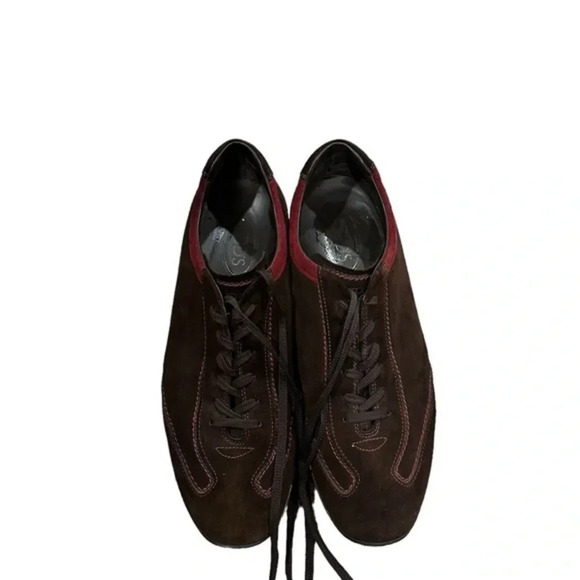 Tabs sneakers in smooth leather and suede, with logo stamped - Picture 1 of 5